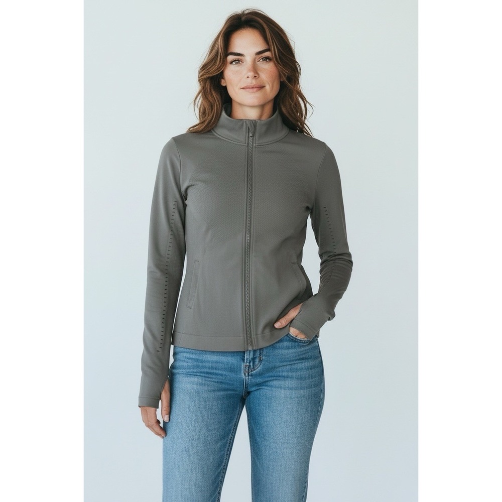 Zyia‎ Active Jacket Performance Athletic Gray Medium